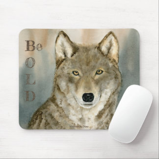 Mousepad Lobo na Aquarela Mist