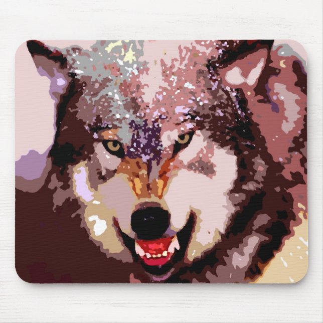 Mousepad Lobo na neve (Frente)