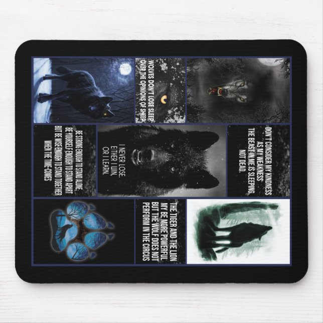 Mousepad Lobo Negro, Blanket, Blanket Dão de Amor Animal (Frente)