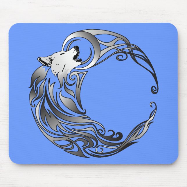 Mousepad Lobo Tribal - Sombreado (Frente)