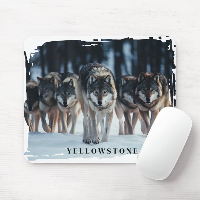 Mousepad Lobos Yellowstone (Com mouse)