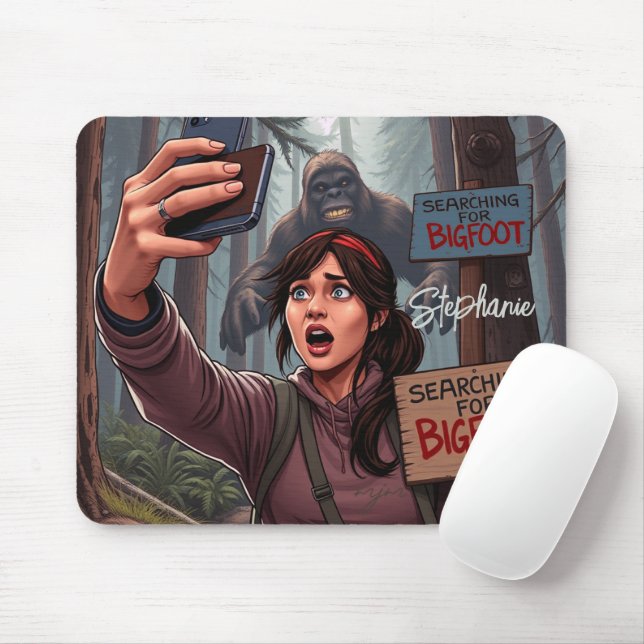 Mousepad Localizando Selfie Sasquatch Bigfoot (Com mouse)
