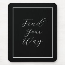 'Localizar seu caminho' Frase White Script