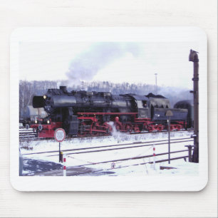 Mousepad locomotiva a vapor trem ferroviário estação ferrov