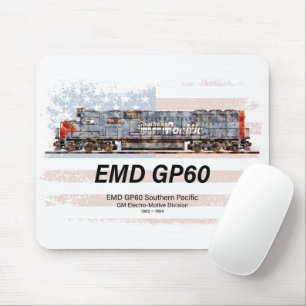 Mousepad Locomotiva diesel EMD GP60 e bandeira americana