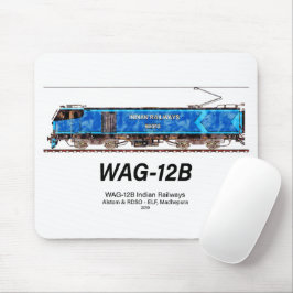 Mousepad Locomotiva WAG-12B. Caminho de ferro da Índia