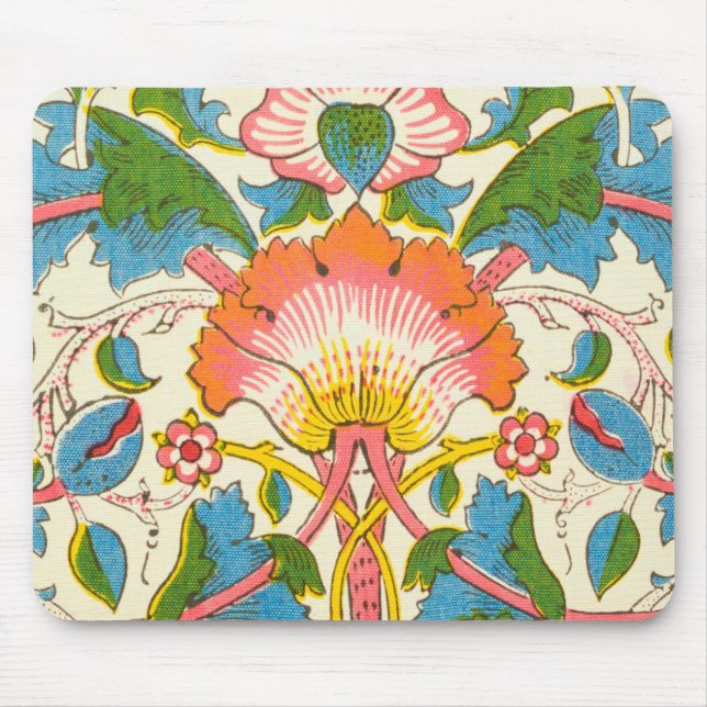 Mousepad Lodden Rosa (por William Morris) (Frente)