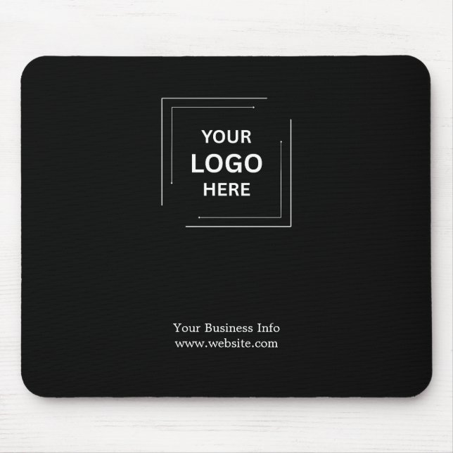 Mousepad Logo | Empresa empresarial com marca negra (Frente)