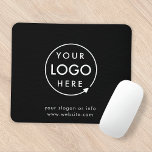 Mousepad Logo | Empresa empresarial minimalista<br><div class="desc">Um simples modelo de negócios preto personalizado em um estilo moderno minimalista que pode ser facilmente atualizado com o logotipo e o texto de sua empresa. Se você precisar de ajuda para personalizar este produto, entre em contato comigo usando o botão de mensagem abaixo e terei todo o prazer em...</div>