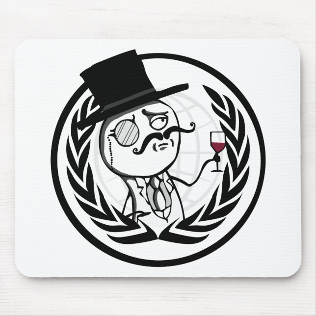 Mousepad Logotipo anónimo de LulzSec (Frente)