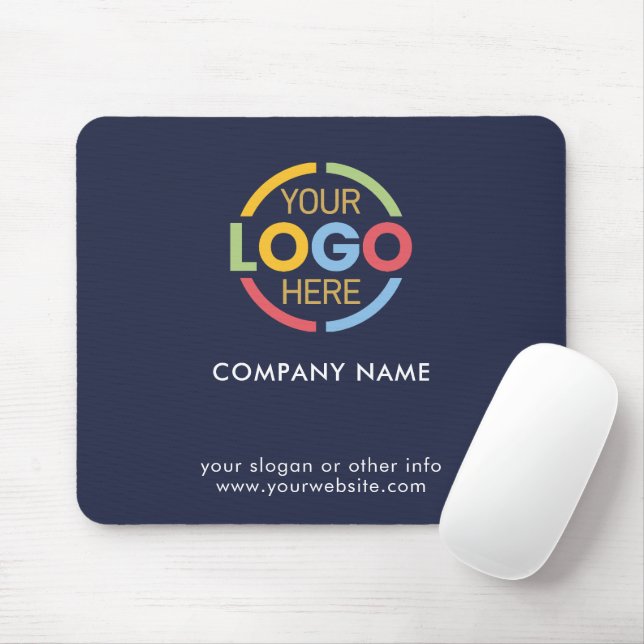 Mousepad Logotipo comercial da empresa Promocional azul do  (Com mouse)