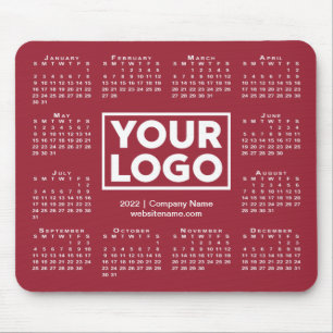 Mousepad Logotipo comercial do calendário moderno 2022 - Bo