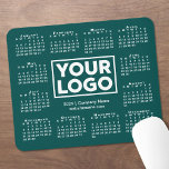 Mousepad Logotipo comercial do calendário moderno 2025 - Az<br><div class="desc">O moderno mouse pad 2025 apresenta o logotipo, o nome e o site de negócios da sua empresa, no meio, rodeados por um calendário branco em um fundo azul-esverdeado. Substitua o logotipo, o nome e o texto do exemplo por você na barra lateral. Seu logotipo pode ser qualquer forma. Se...</div>