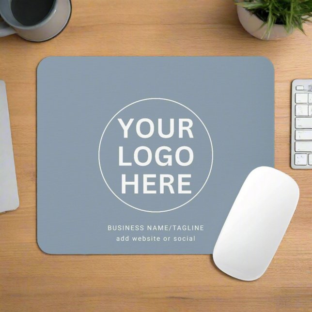 Mousepad Logotipo comercial do Clean Dusty Blue l (Criador carregado)