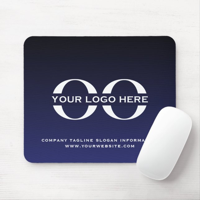 Mousepad Logotipo comercial Empresa Marinho azul (Com mouse)