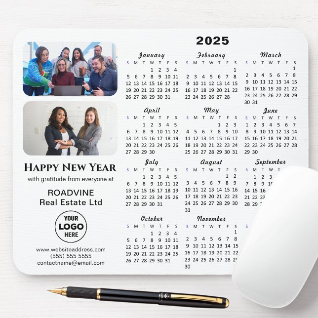 Mousepad Logotipo Comercial para Calendário Moderno 2025 Si (Criador carregado)