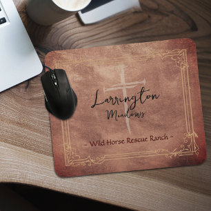 Mousepad Logotipo Cruz Personalizável de Negócios de Rancho