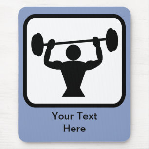 Mousepad Logotipo customizável do Bodybuilder/Weightlifter