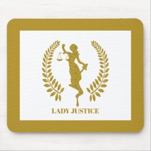 Mousepad Logótipo da Dourada Lady Justice