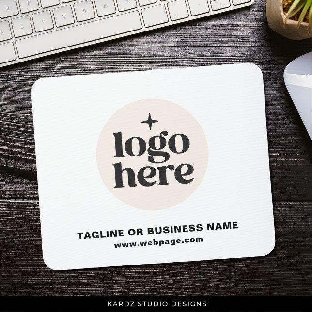 Mousepad Logotipo da empresa de texto personalizado minimal (Criador carregado)
