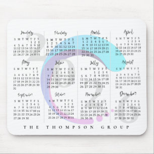 Mousepad Logotipo da Empresa do Elegante Calendário Corpora