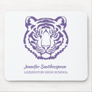 Mousepad Logotipo da Escola Mascote Tigres Roxos