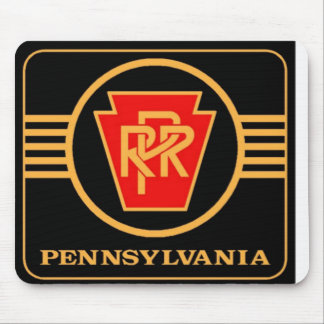 Mousepad Logotipo da Ferrovia da Pensilvânia, preto e Doura