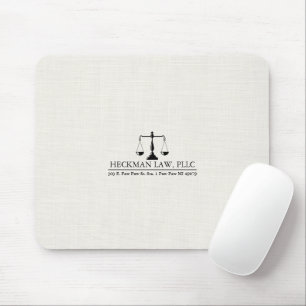 Mousepad Logotipo da Justiça com Textura de Linha Branca