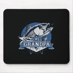 Mousepad Logotipo de Avô Pescador Número 1 da Moda