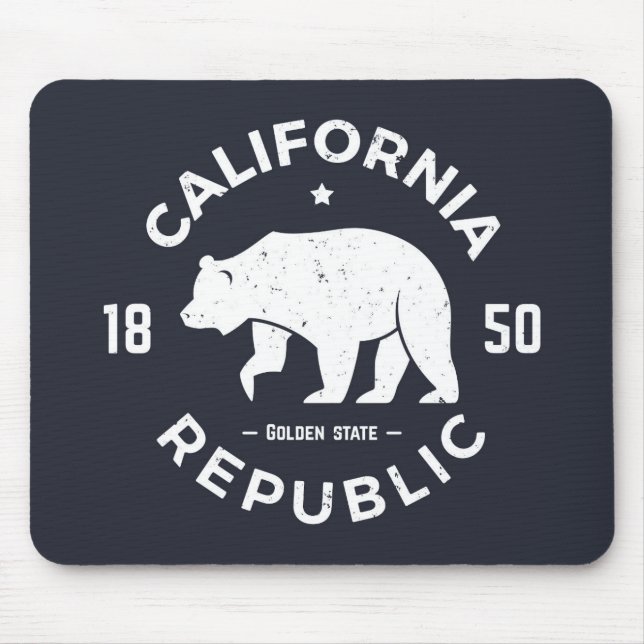 Mousepad Logotipo | de Califórnia o Golden State (Frente)