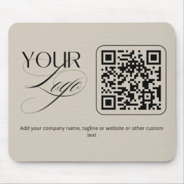 Mousepad Logotipo de Código QR de Texto Personalizado Premi