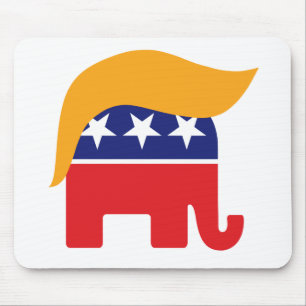 Mousepad Logotipo de elefante GOP de Donald Trump Hair
