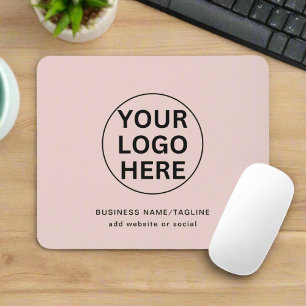 Mousepad Logotipo de empresa personalizado e texto l cor-de