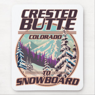 Mousepad logotipo de esqui de Crested Butte Colorado