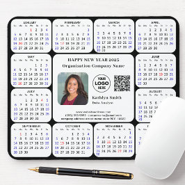 Mousepad Logotipo de foto comercial do calendário 2025 QR P
