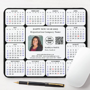 Mousepad Logotipo de foto comercial do calendário 2025 QR P