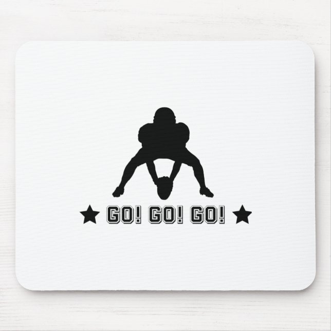 Mousepad Logotipo de jogador de futebol americano (Frente)