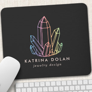 Mousepad Logotipo de negócios de cristal de quartzo de arco