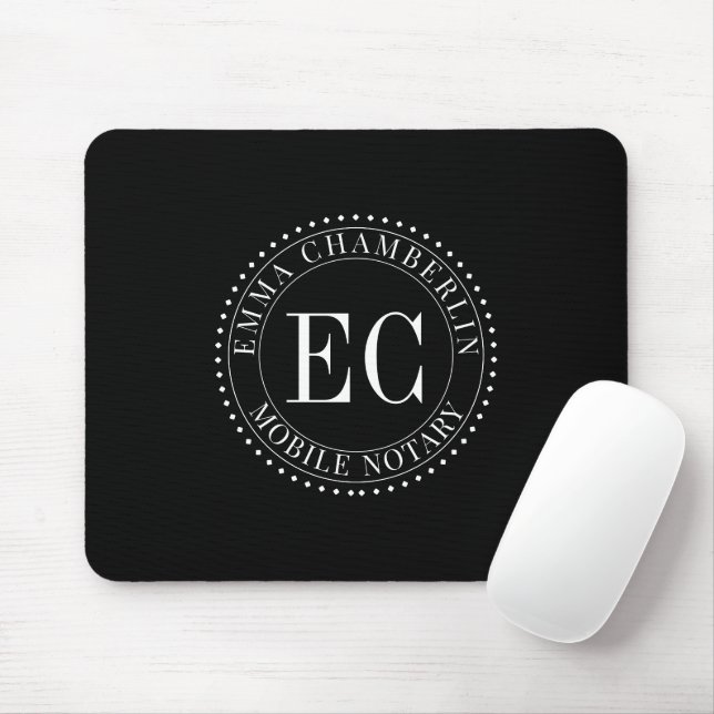 Mousepad Logotipo de Notário Público Móvel (Com mouse)