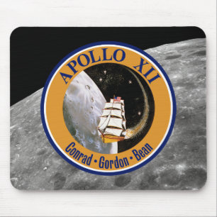 Mousepad Logotipo de patch de missão Apollo 12