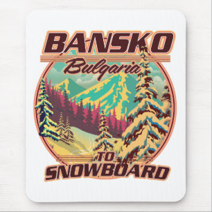 Mousepad Logotipo do Bankso Bulgária para Snowboard