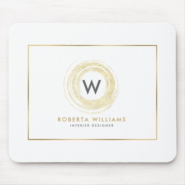 Mousepad Logotipo do círculo de folga Dourada (Frente)