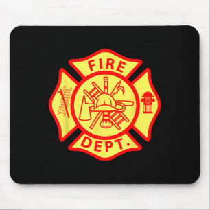 Mousepad Logotipo do Departamento de Bombeiros Símbolo Unif