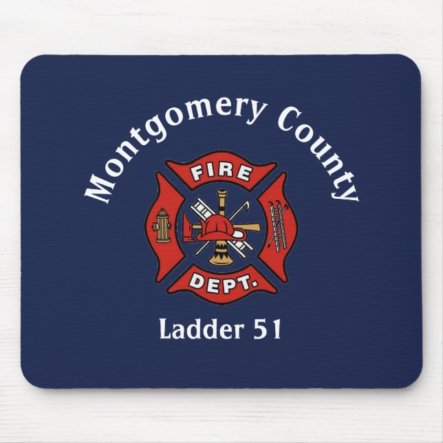 Mousepad Logotipo do Fire Department Personalizado (Frente)