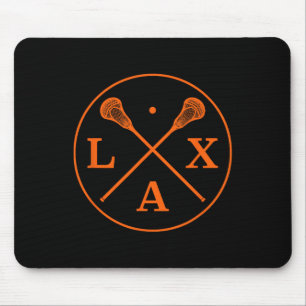 Mousepad Logotipo do Jogador de Lacrosse - Alça Laranja da