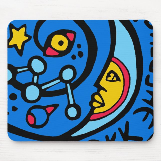 Mousepad Logotipo do patch da missão Mir-Cassiopee (Frente)