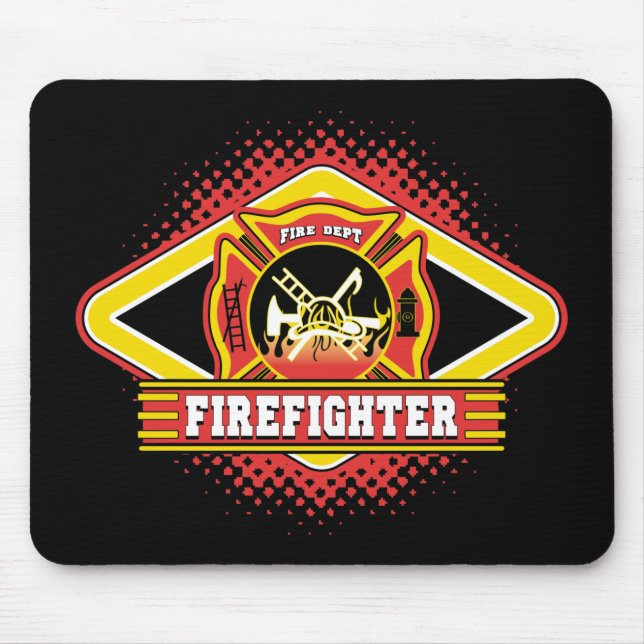 Mousepad Logotipo do sapador-bombeiro (Frente)