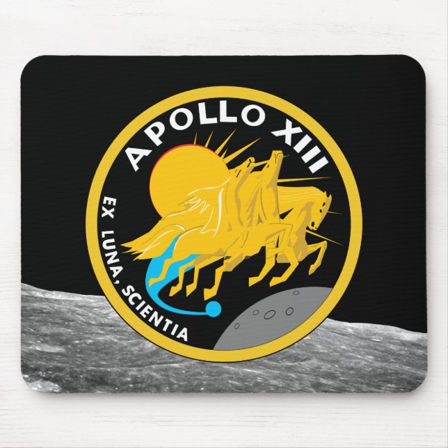 Mousepad Logotipo do Símbolo da Missão da NASA Apollo 13 (Frente)