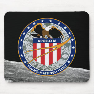 Mousepad Logotipo do Símbolo da Missão da NASA Apollo 16