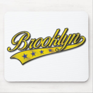 Mousepad Logotipo Dourado do Brooklyn em relevo